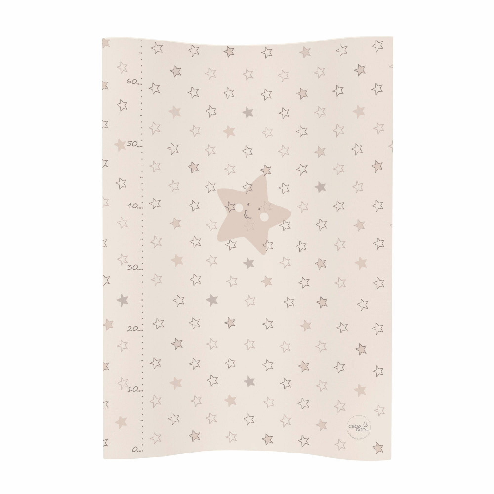 Ceba pelenkázó lap puha 2 oldalú 50x70cm COSY csillag bézs