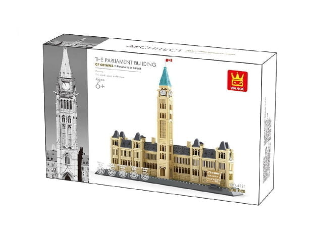 WANGE® 4221 | legó-kompatibilis építőjáték | 608 db építőkocka | Kanadai Parlament – Ottawa