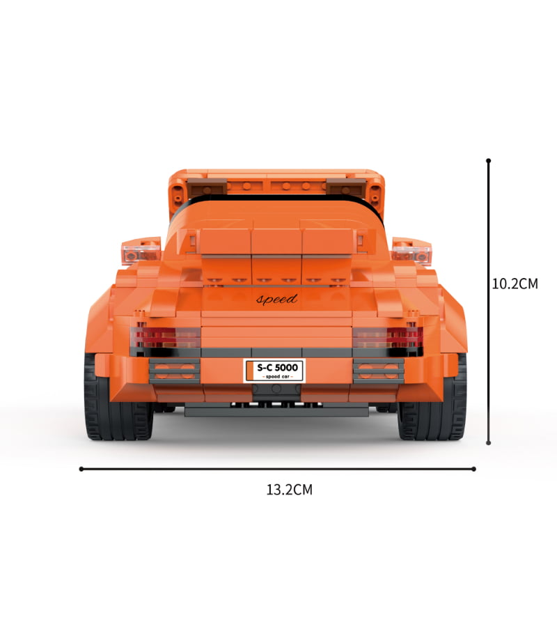 COGO® 5820 | legó-technic-kompatibilis építőjáték | 915 db építőkocka | Narancssárga Porsche roadster