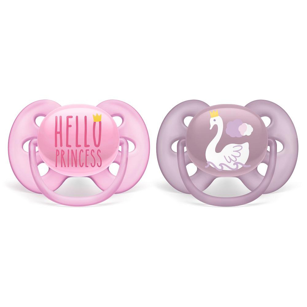 Philips AVENT játszócumi ultrasoft text 6-18hó lányos 2db