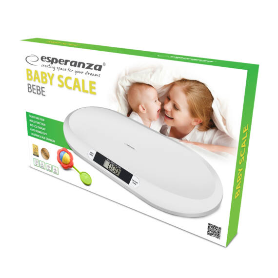 Esperanza EBS019 BEBE LCD 20 kg fehér babamérleg