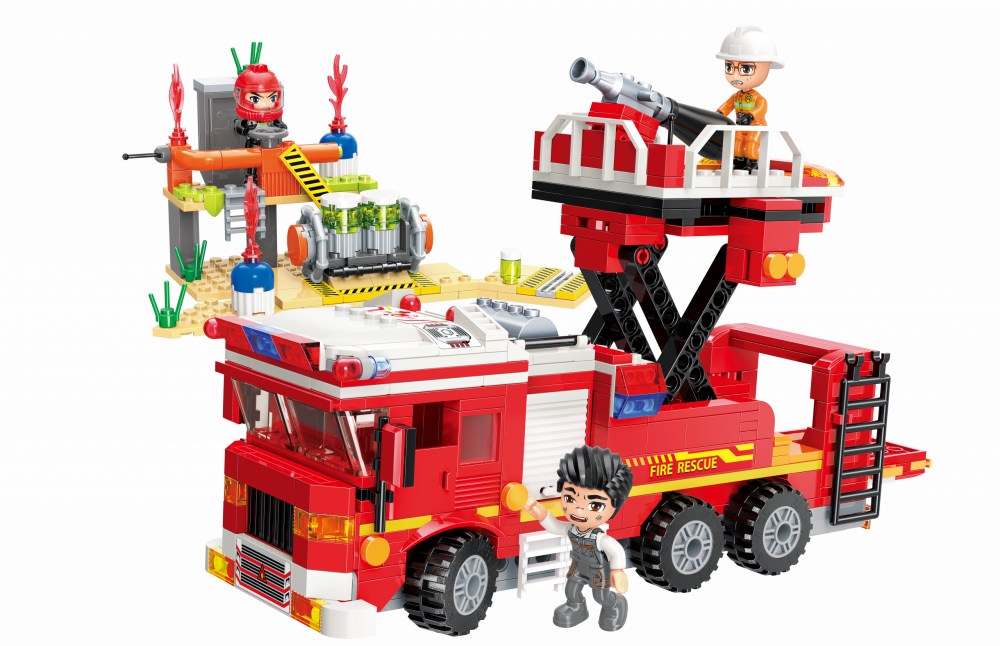 QMAN® W12013 | lego-kompatibilis építőjáték | 539 db építőkocka | Tűzvonalból mentés