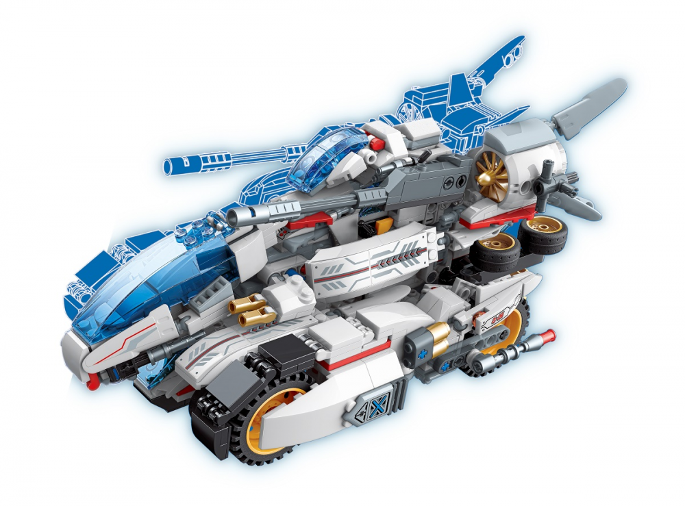 QMAN® 41310 | lego-kompatibilis építőjáték | 821 db építőkocka | 4-az-1-ben Csillagközi vadász